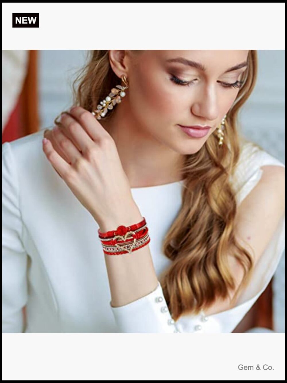 Boho Leather Wrap Multi-Layer Pearl Crystal Bracelet Bangle Jewelry - Picture 3 of 7